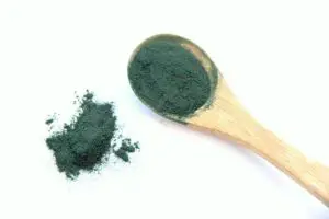 Green Spirulina powder is blue-green algae