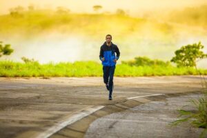 Runner running - Blue Majik helps athletes and runners