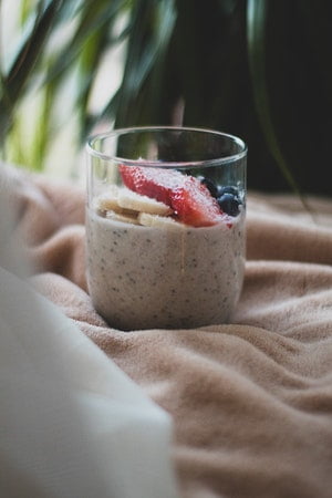 Soaked Chia Seeds in Glass