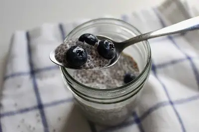 Soaked chia seeds