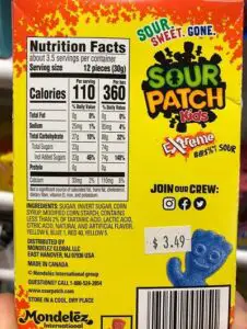 Sour Patch Kids Ingredients Gluten-Free