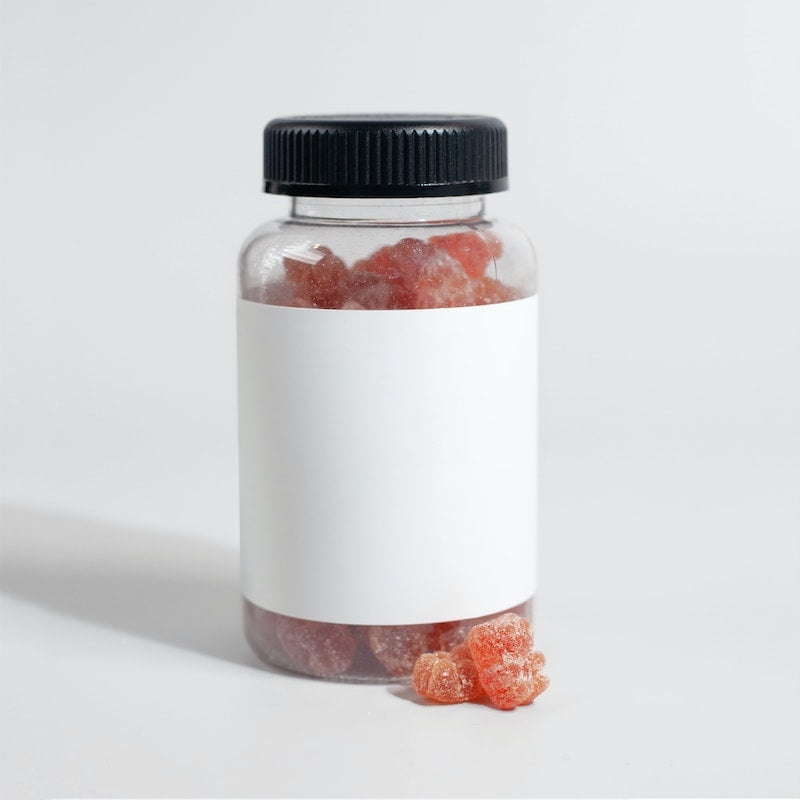 Ashwagandha supplement bottle of gummies