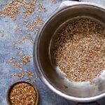 chia seeds in a pot to be boiled