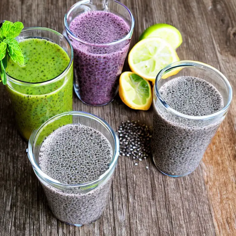 chia seed water and juice to drink