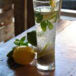 lemon water with chia seeds