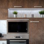 Microwave in kitchen