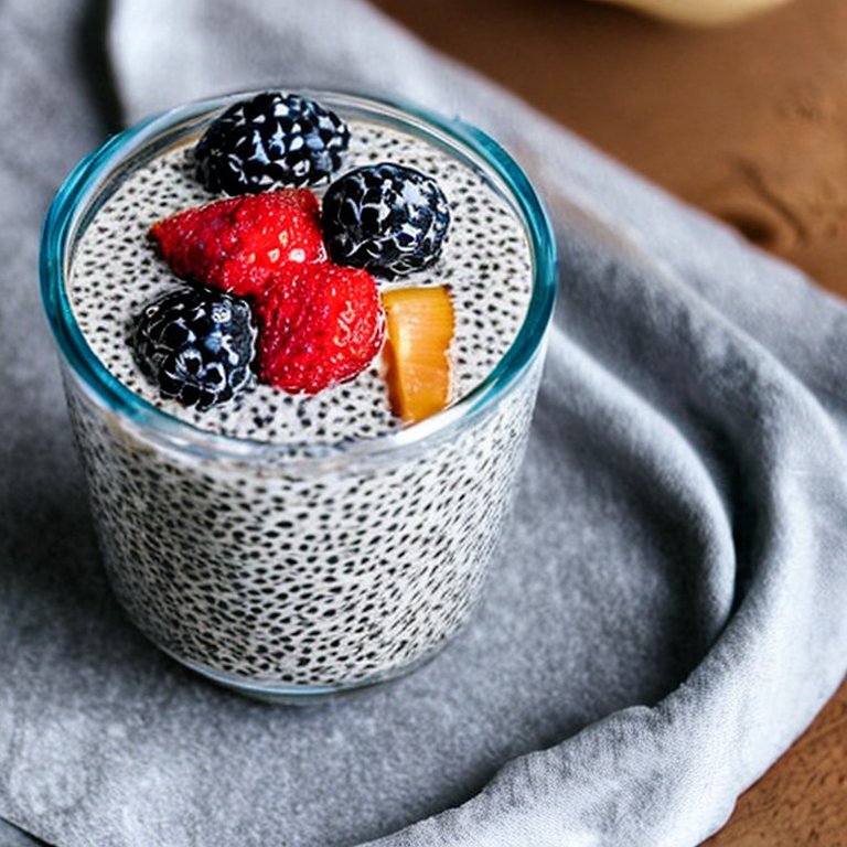 overnight chia pudding with fruit