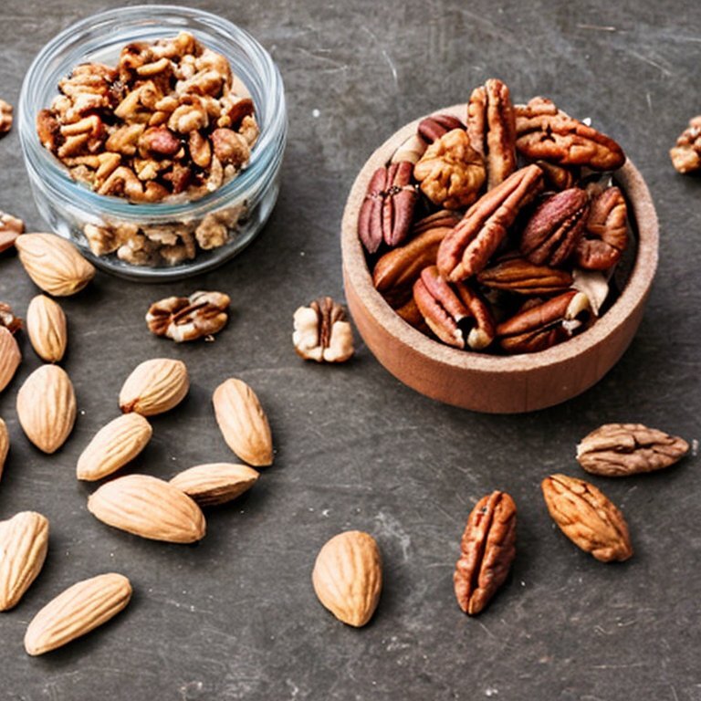 Pecans, walnuts and almonds