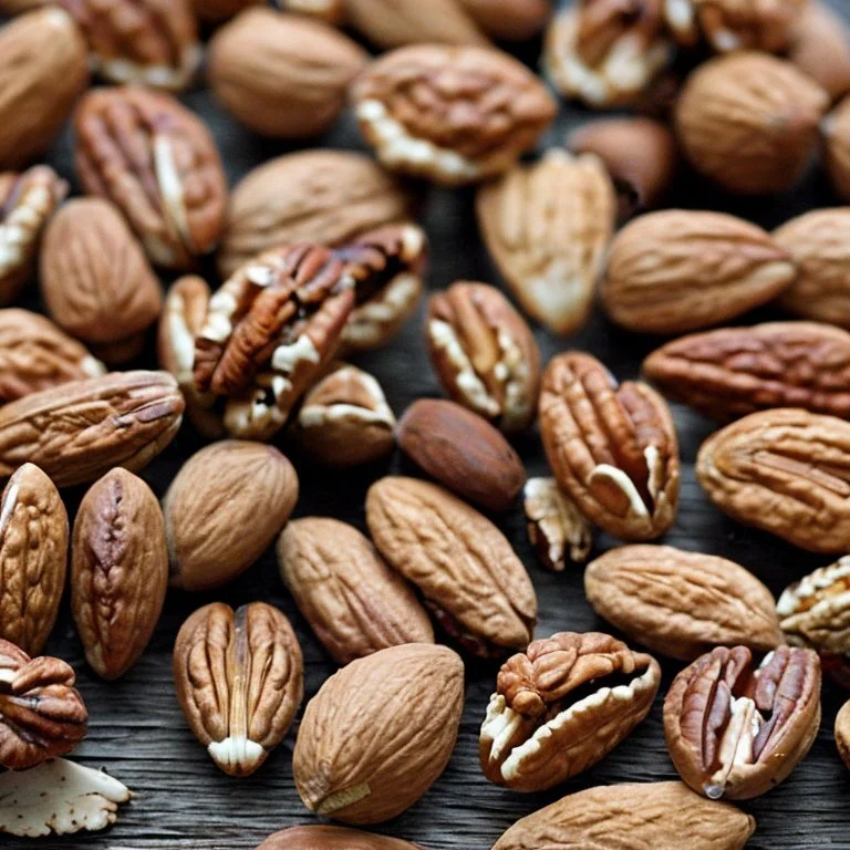 Pecans, walnuts and almonds