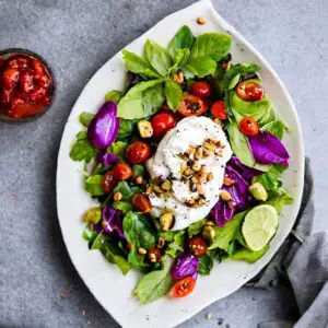 Vegan burrata salad
